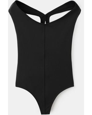 Mango Selection Open Back Fitted Bodysuit - Black