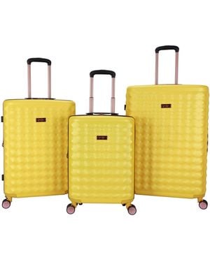 Jessica Simpson Vibrance 3 Piece Hardside luggage Set - Yellow