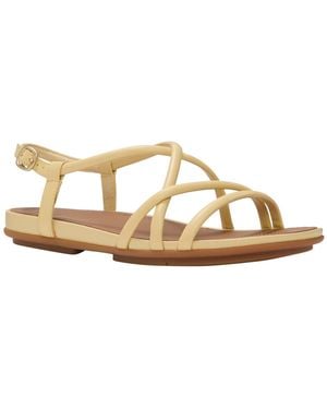 Fitflop Gracie Leather Strappy Back-strap Sandals - Metallic
