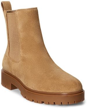 Ralph Lauren Allyson Block Heel Chelsea Boots - Brown