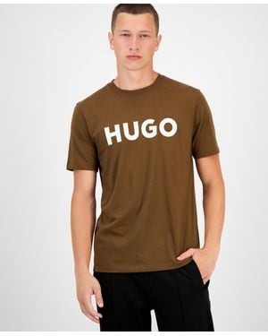 BOSS Dulivio Short Sleeve Crewneck Graphic T-shirt - Brown