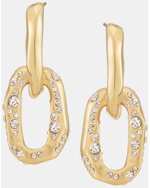 Givenchy Pave Link Drop Earrings - Metallic