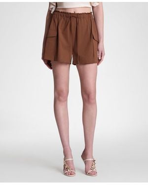 Avec Les Filles Mid-rise Cargo Shorts - Brown