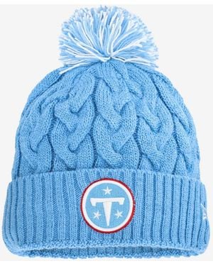 KTZ Tennessee Titans Cozy Cable Knit Hat - Blue