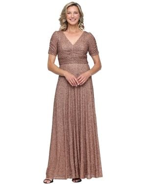 Alex Evenings Mother Of The Bride Sequin V Neck Dress - Multicolor