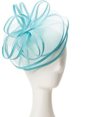August Accessories Swirl Net Fascinator Hat - Blue