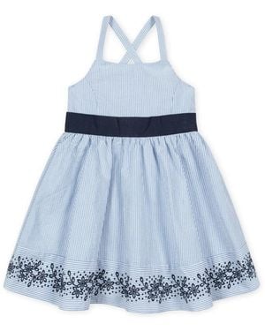Hope & Henry Big Girls Heirloom Sleeveless Special Occasion Sundress - Blue