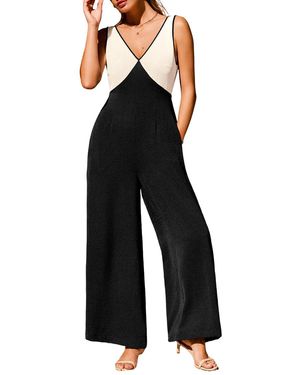 CUPSHE Modernist Two-toned Jumpsuit - Black