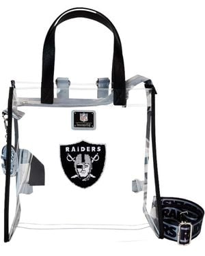 Loungefly Las Vegas Raiders Clear Convertible Backpack Tote Bag - Black