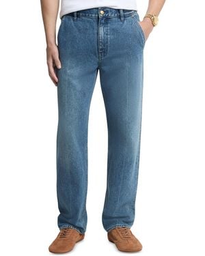 Michael Kors Finn Straight-leg Front Crease Jeans - Blue