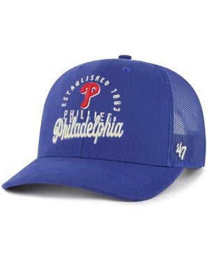 '47 Philadelphia Phillies Pitstop Trucker Adjustable Hat - Blue