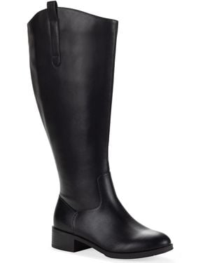 Style & Co. Valoraa Round Toe Wide-calf Riding Boots - Black