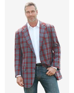 Kingsize Big & Tall 2-button Classic Blazer - Purple