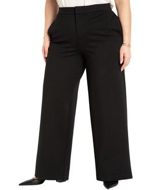 Eloquii Plus Size The Ultimate Stretch Wide Leg Pant - Black