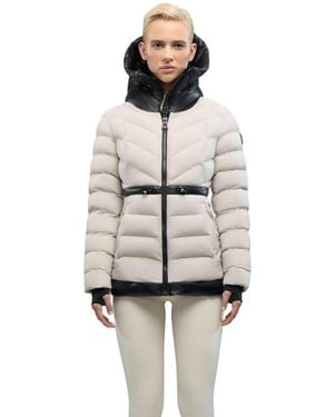 Alpenhaus Everlong Lightweight Herringbone Quilted Puffer - White