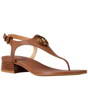 MICHAEL Michael Kors Mckenzie Flex Thong Block Heel Dress Sandals - Brown