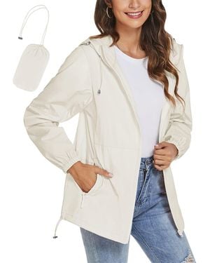 Piscifun Waterproof Lightweight Packable Windbreaker - White