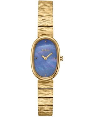 Breda 'jane Revival' Gold Stainless Steel Bracelet Watch - Blue
