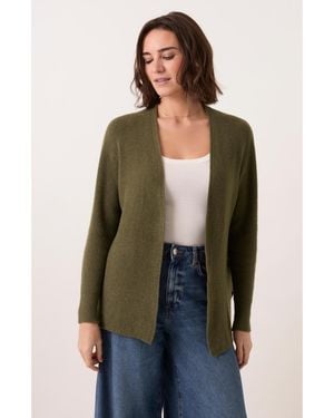 Celtic & Co. Longline Ribbed Cardigan - Green