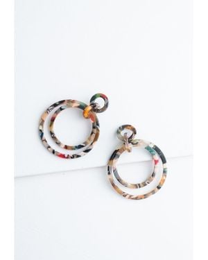 Starfish Project Margot Multicolored Resin Dangle Earrings - White
