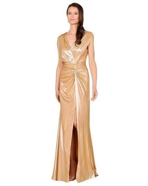 Lara V-neck Metallic Dress - Black