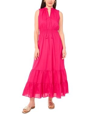 Vince Camuto Cotton Tiered Maxi Dress - Pink