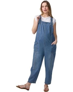 Ingrid & Isabel Ingrid + Isabel Maternity Ingrid + Isabel Soft Denim Overall Jumpsuits - Blue