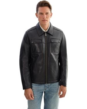 Regency Leathers Capp Leather Shirt Jacket - Black