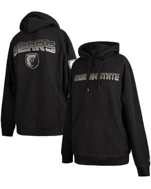 FISLL Morgan State Bears Puff Print Sliced Pullover Hoodie - Black
