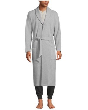 Lands' End Big & Tall Waffle Robe - Gray