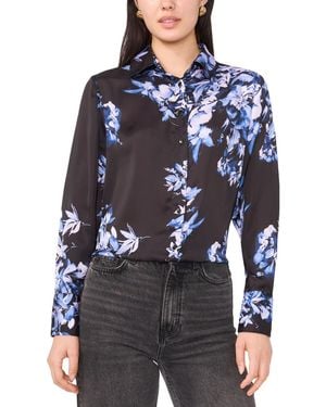 1.STATE Printed Long Sleeve Top - Blue
