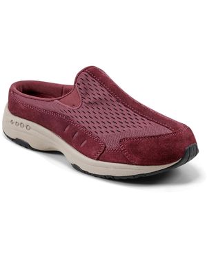 Easy Spirit Travel Time Slip-on Walking Mules - Red