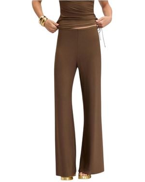 Sam Edelman Matte Jersey Pull-on Trouser Pants - Brown