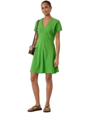 Hush Grace Air Flow V-neck Mini Dress - Green