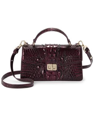Brahmin Genie Melbourne Leather Small Crossbody Handbag - Purple