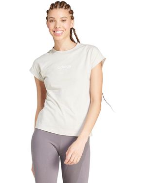 adidas Essentials Linear Cotton T-shirt - White