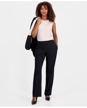 Kasper High Rise Bootcut Pants - Black