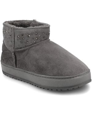 Journee Collection Tarla Round Toe Booties - Gray