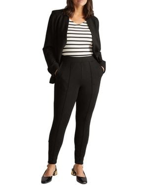 UNIVERSAL STANDARD Plus Size Moro Pintuck Pocket Ponte Pants - Black