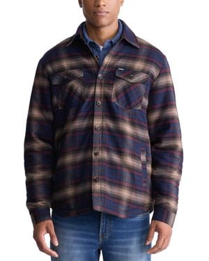Buffalo David Bitton Jalika Long Sleeve Button-front Plaid Shirt Jacket - Blue