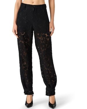 Steve Madden Mid-rise Seamed Ankle Straps Pants - Black