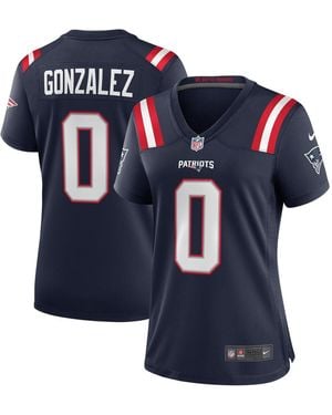 Nike Christian Gonzalez New England Patriots Team Game Jersey - Blue