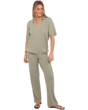 Petal & Pup Yulissa Wide Ribbed Pant Set. - Multicolor