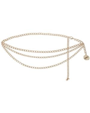 Ettika Modern Edge Hip Belt - White