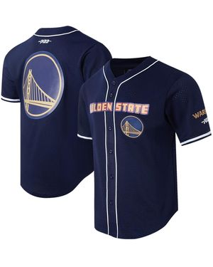 Pro Standard Golden State Warriors 2024/25 City Edition Mesh Baseball Jersey - Blue