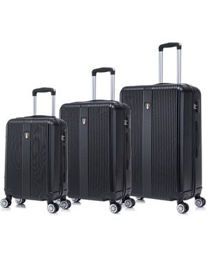 TUCCI Italy Lustria 3-pc. Hardside luggage Set - Black