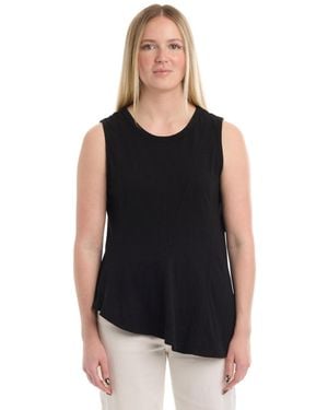 Wilt Asymmetric Seam Shell Tee - Black