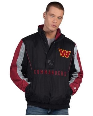 Starter Washington Commanders Thursday Night Gridiron Half-zip Jacket - Black