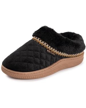 Muk Luks Charlee Velvet Clog - Black