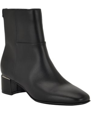 Calvin Klein Parry Block Heel Ankle Booties - Black